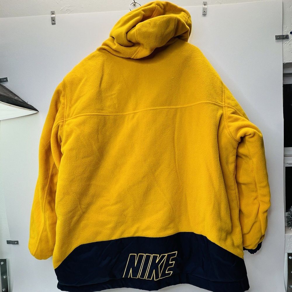Nike Mens Blue/Yellow Reversible Hooded Jacket Size XL